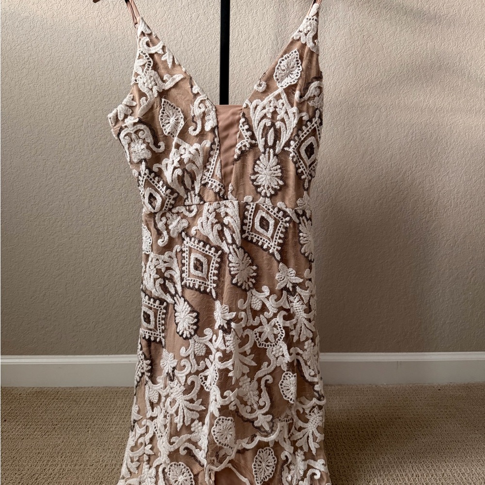 Elegant Lace Overlay Dress